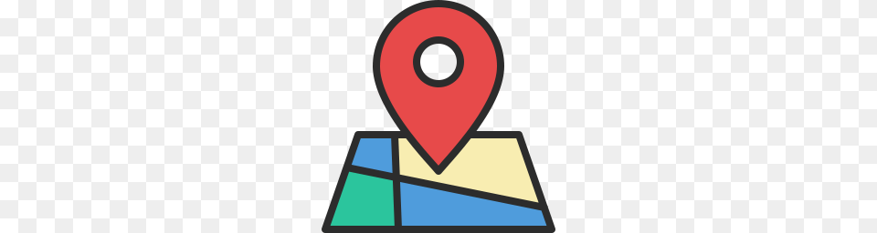Location Marker Icon Outline Filled, Art, Triangle Free Png