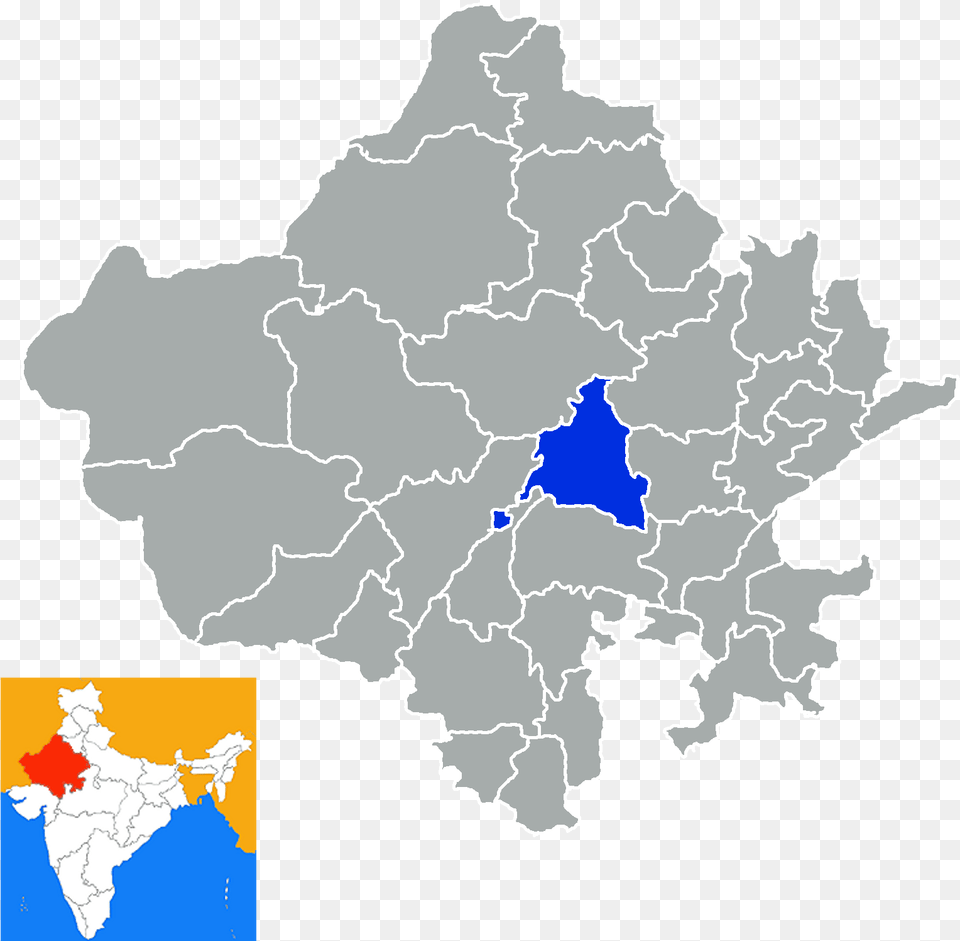 Location Of Ajmer District In Rajasthan Jaipur In Rajasthan Map, Atlas, Chart, Diagram, Plot Free Png