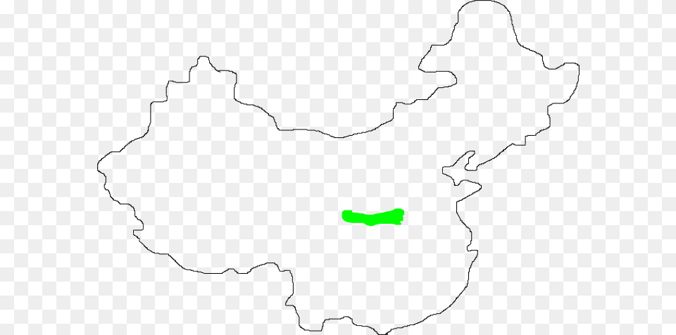 Location Of Qinlin On China Map, Green Free Transparent Png