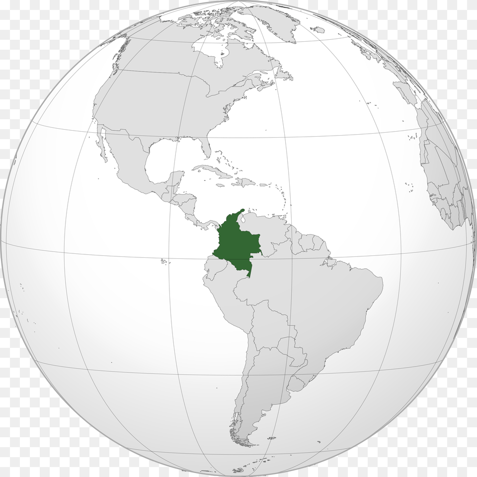 Location Of The Colombia In World Map New, Astronomy, Outer Space, Planet, Globe Free Png Download