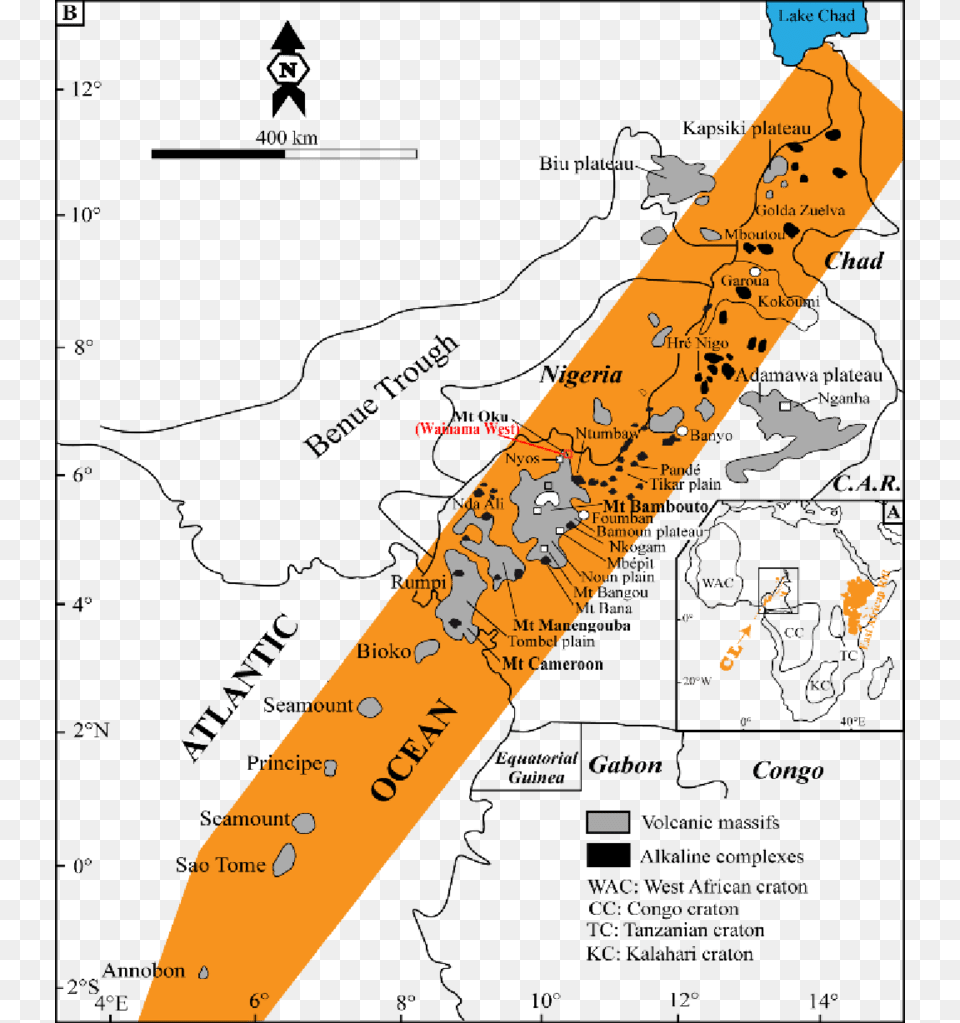 Location Of The Wainama West Area Along The Cameroon Cameroon Line, Person Png