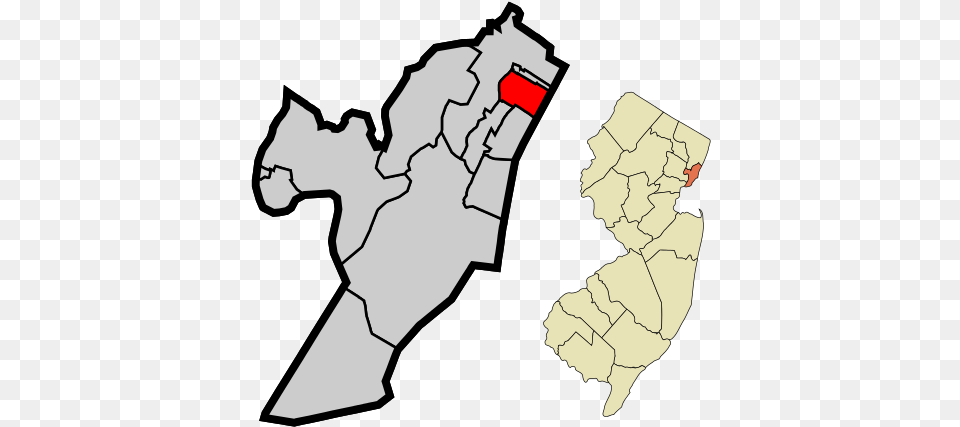 Location Of West New York Within Hudson County Hudson County Union City, Chart, Plot, Map, Atlas Free Png
