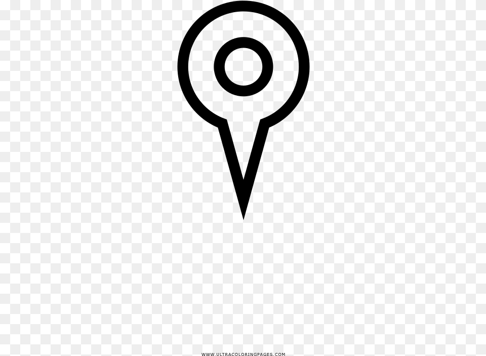 Location Pin Coloring, Gray Free Png Download