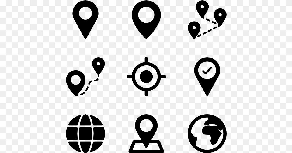 Locations Icon, Gray Png