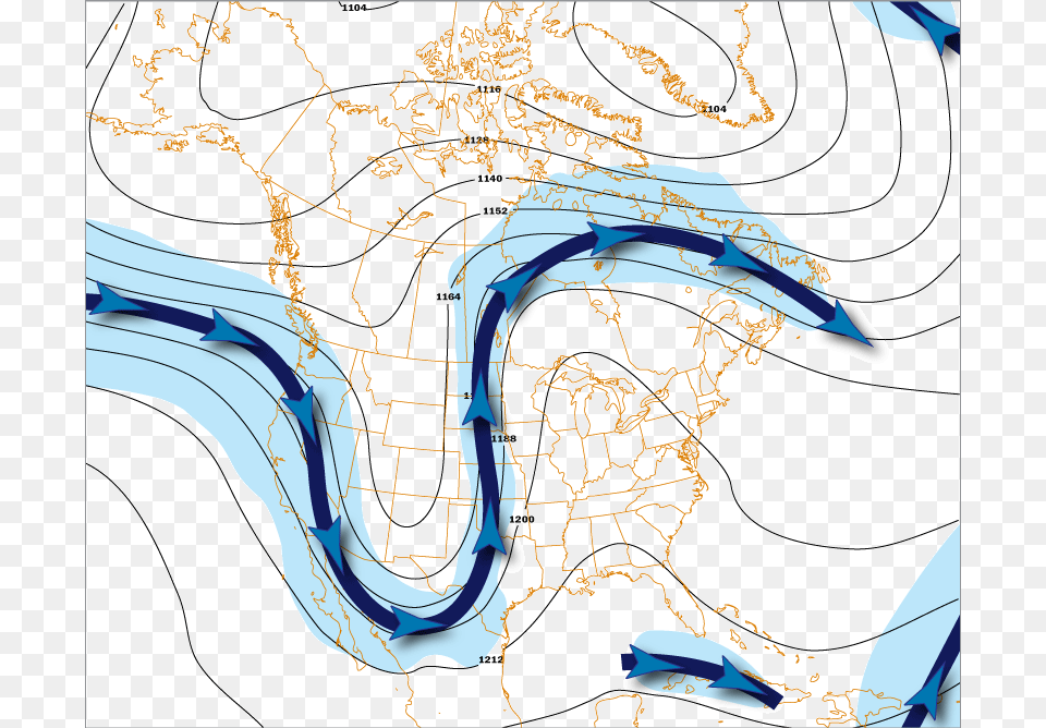 Locations Of The Jet Stream Jet Stream Chart, Plot, Animal, Fish, Sea Life Png