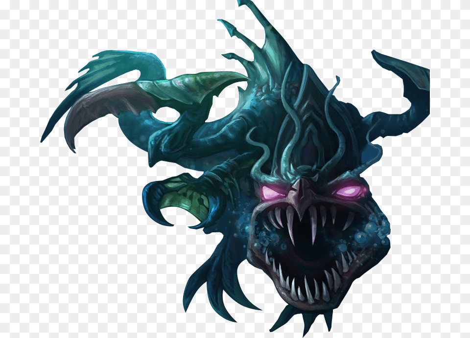 Loch Ness Cho Gath Skin Image Gamer League Of Legends Loch Ness Chogath Belt Buckle, Dragon, Animal, Fish, Sea Life Free Transparent Png