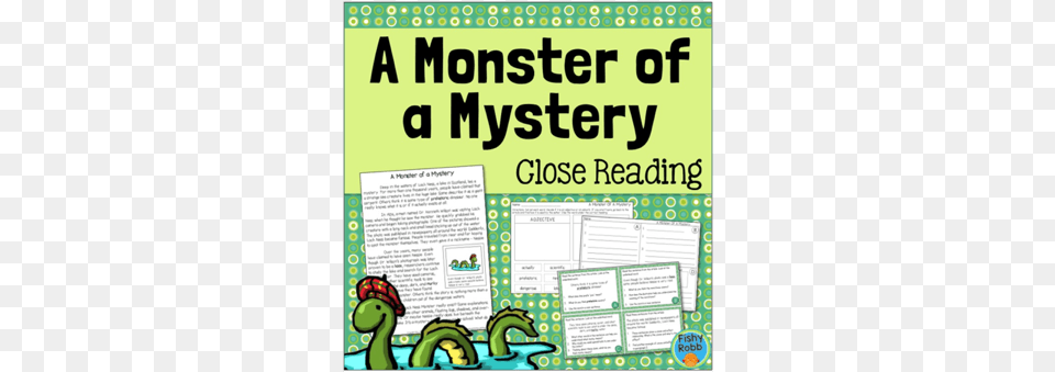 Loch Ness Monster Close Reading Activities Loch Ness Monster Animation, Book, Comics, Publication, Advertisement Png Image