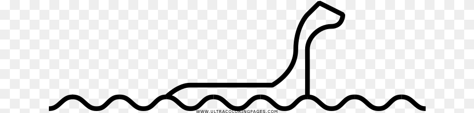 Loch Ness Monster Coloring, Gray Png