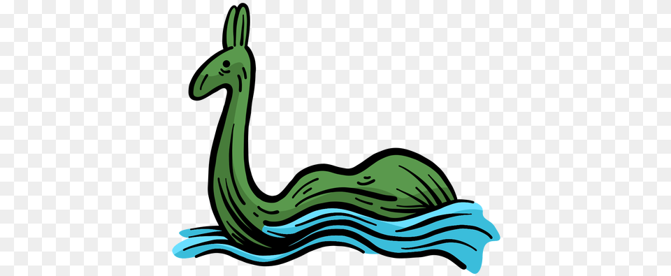 Loch Ness Monster Nessie Water Flat Illustration, Animal, Beak, Bird, Art Free Png