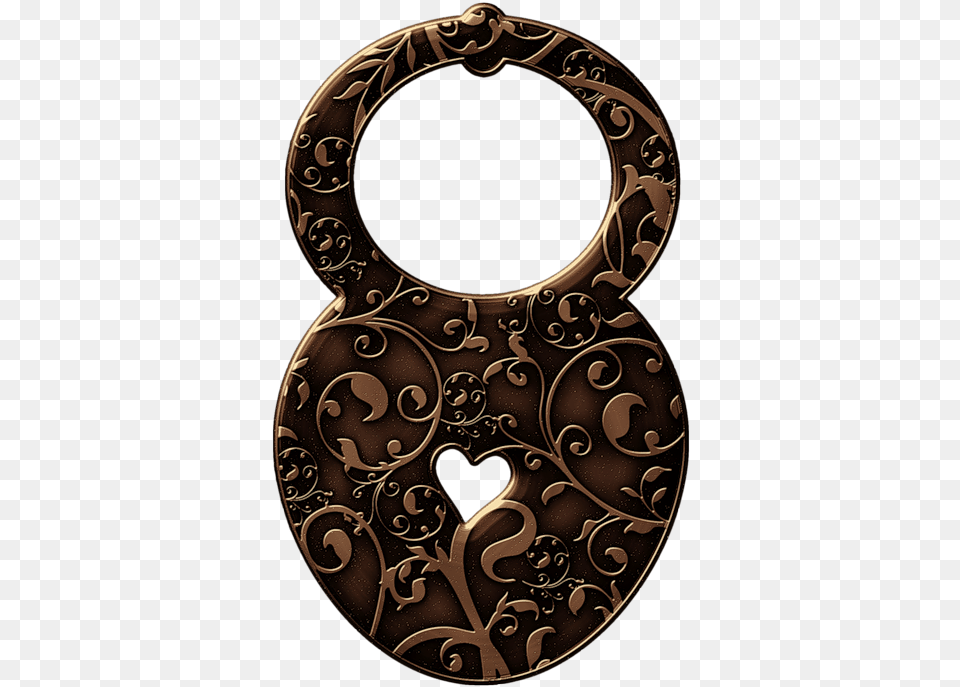 Lock Amp Key Under Lock And Key Key Lock Heart, Accessories, Bronze, Jewelry, Earring Free Png Download