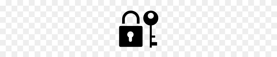 Lock And Key Icons Noun Project, Gray Png Image
