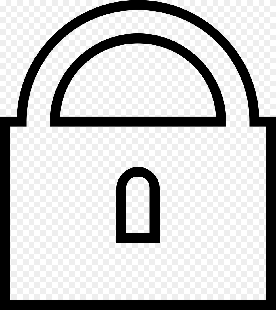 Lock Big Image Clip Art, Gray Free Transparent Png