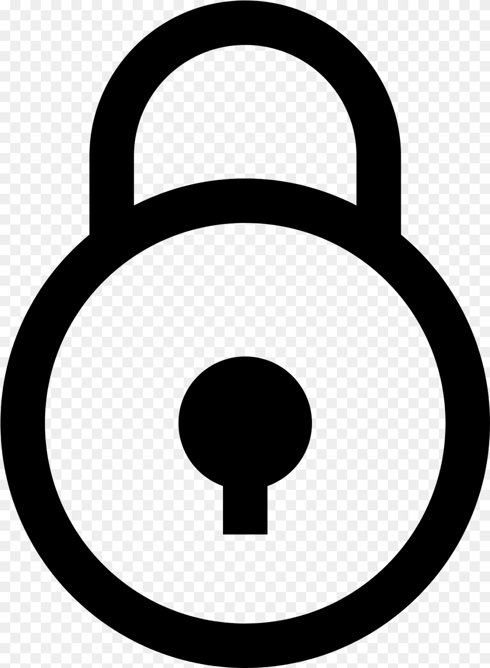 Lock Circle Windows Icon, Gray Free Transparent Png