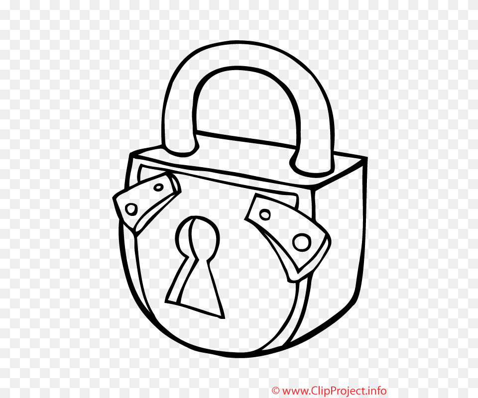 Lock Clipart Coloring Free Png Download