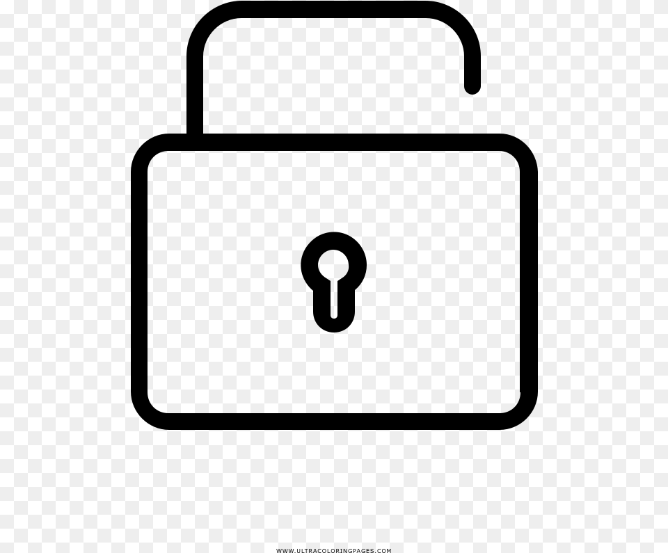 Lock Clipart Colouring, Gray Free Png