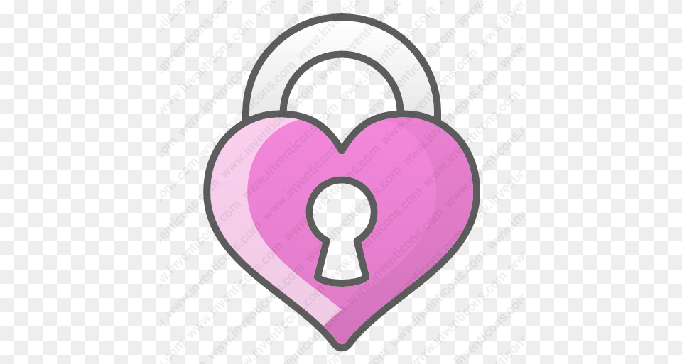 Lock Heart Love Vector Icon Inventicons Girly, Disk Free Png