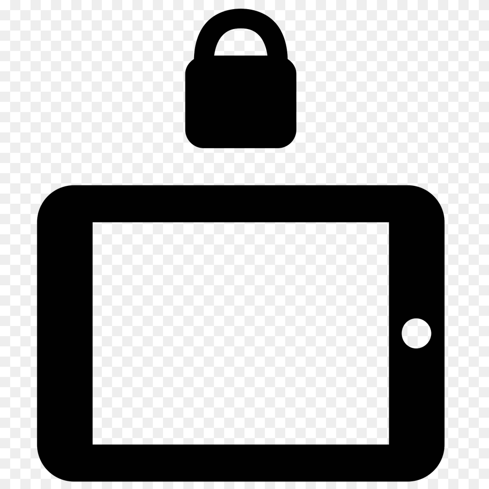Lock Landscape Icon, Gray Png Image