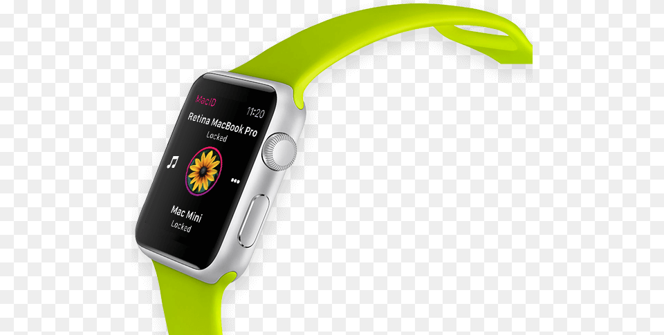 Lock Or Unlock Your Mac Right From Your Wrist With Macid For Apple, Wristwatch, Person, Electrical Device, Appliance Png Image