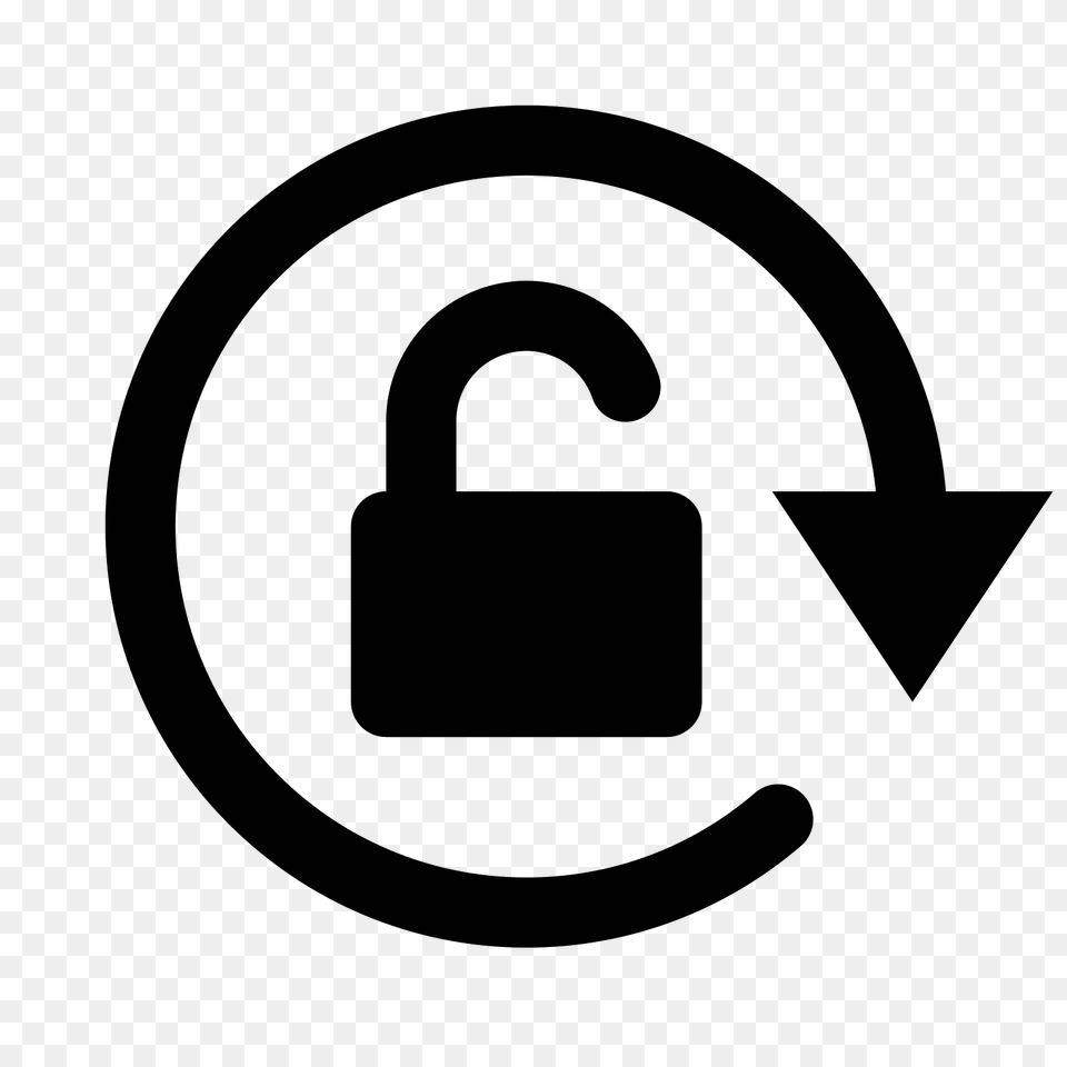 Lock Orientation Icon, Gray Png