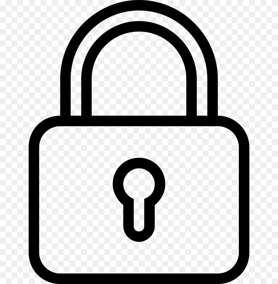 Lock Outlined Padlock Symbol For Security Interface Lock Clipart Free Png Download