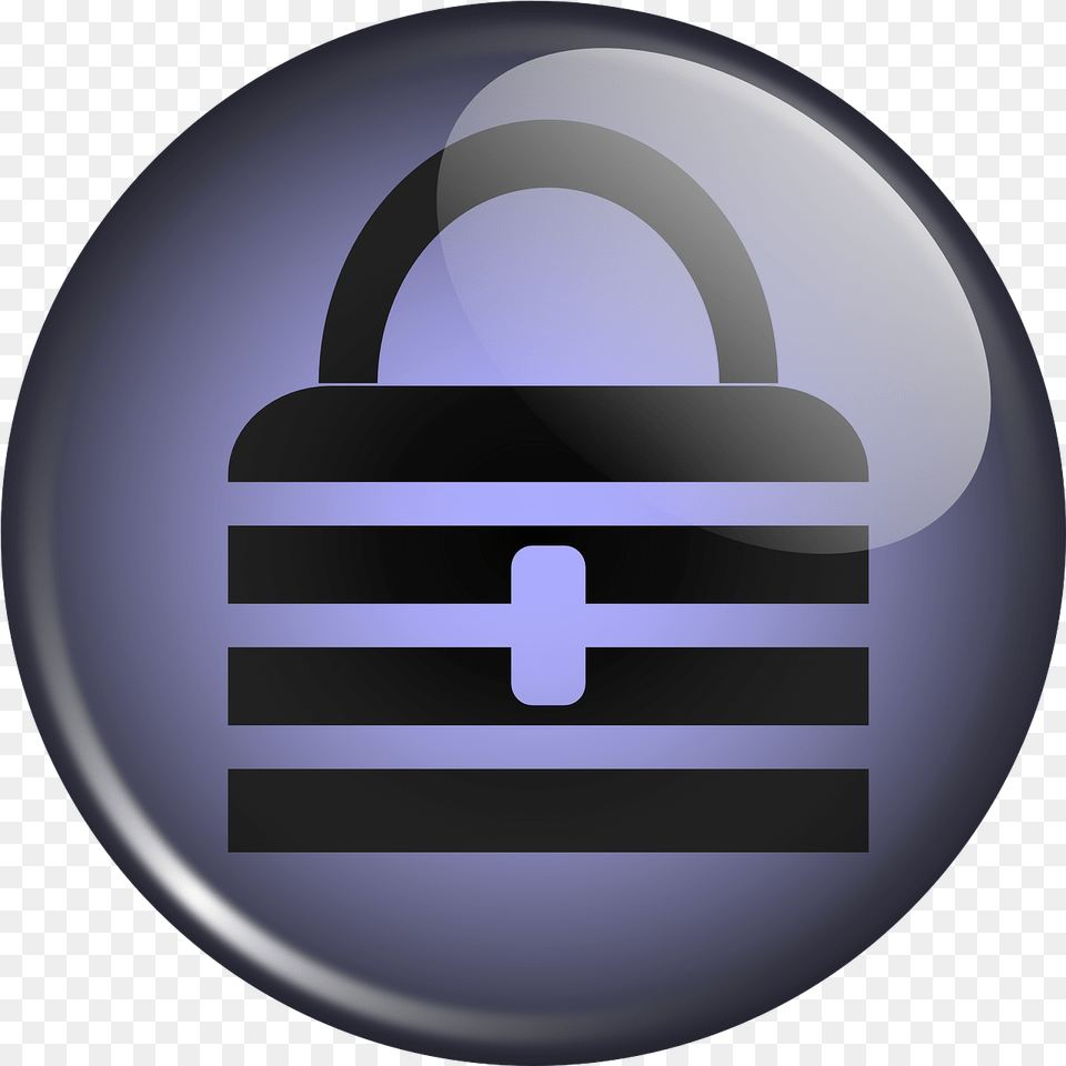 Lock Purple Button Keepass Icon, Disk Free Png