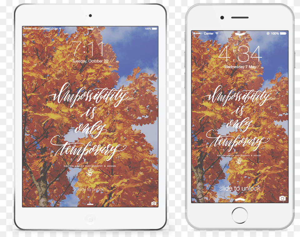 Lock Screen Wallpaper For Fall, Electronics, Leaf, Mobile Phone, Phone Free Png Download