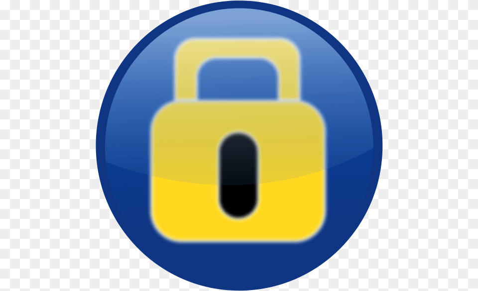 Locked Blue Yellow Images Clip Art, Disk Free Png Download