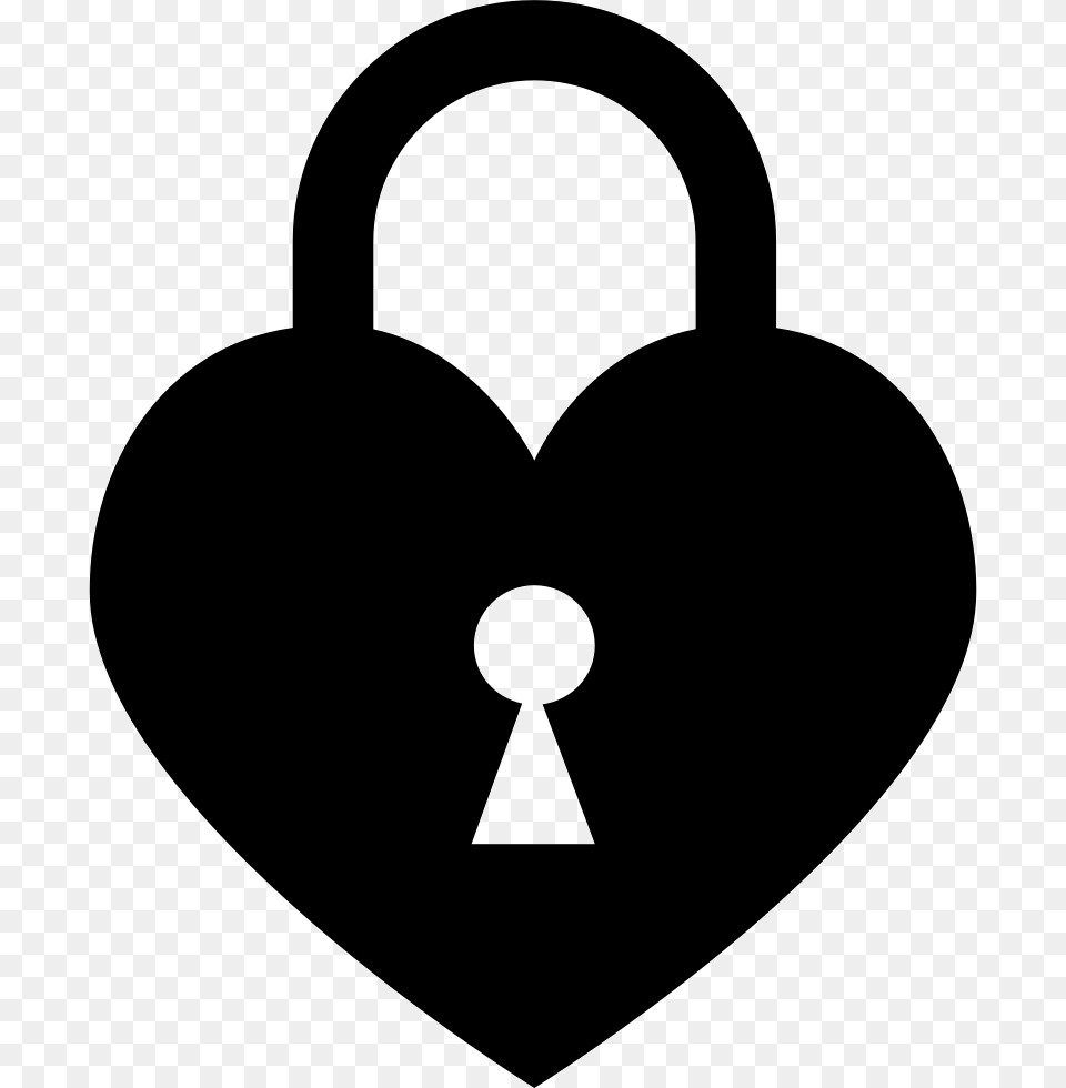 Locked Heart Heart Lock Svg Icon Download Padlock Clipart Heart, Stencil Free Transparent Png