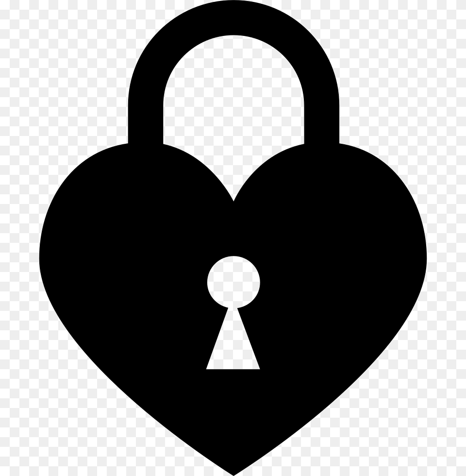 Locked Svg Icon Heart Lock Icon Transparent, Stencil Free Png