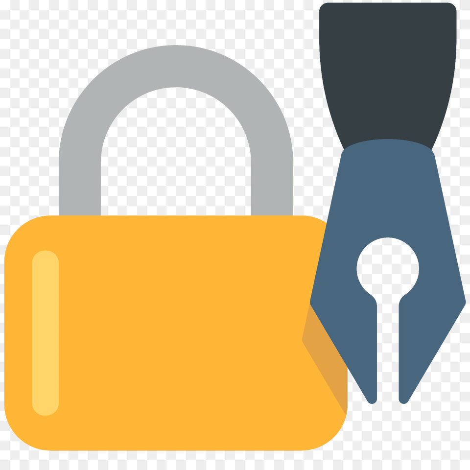 Locked With Pen Emoji Clipart Free Png