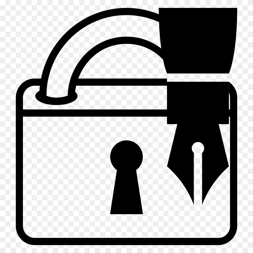 Locked With Pen Emoji Clipart Png