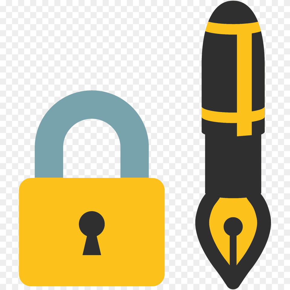 Locked With Pen Emoji Clipart Free Png Download