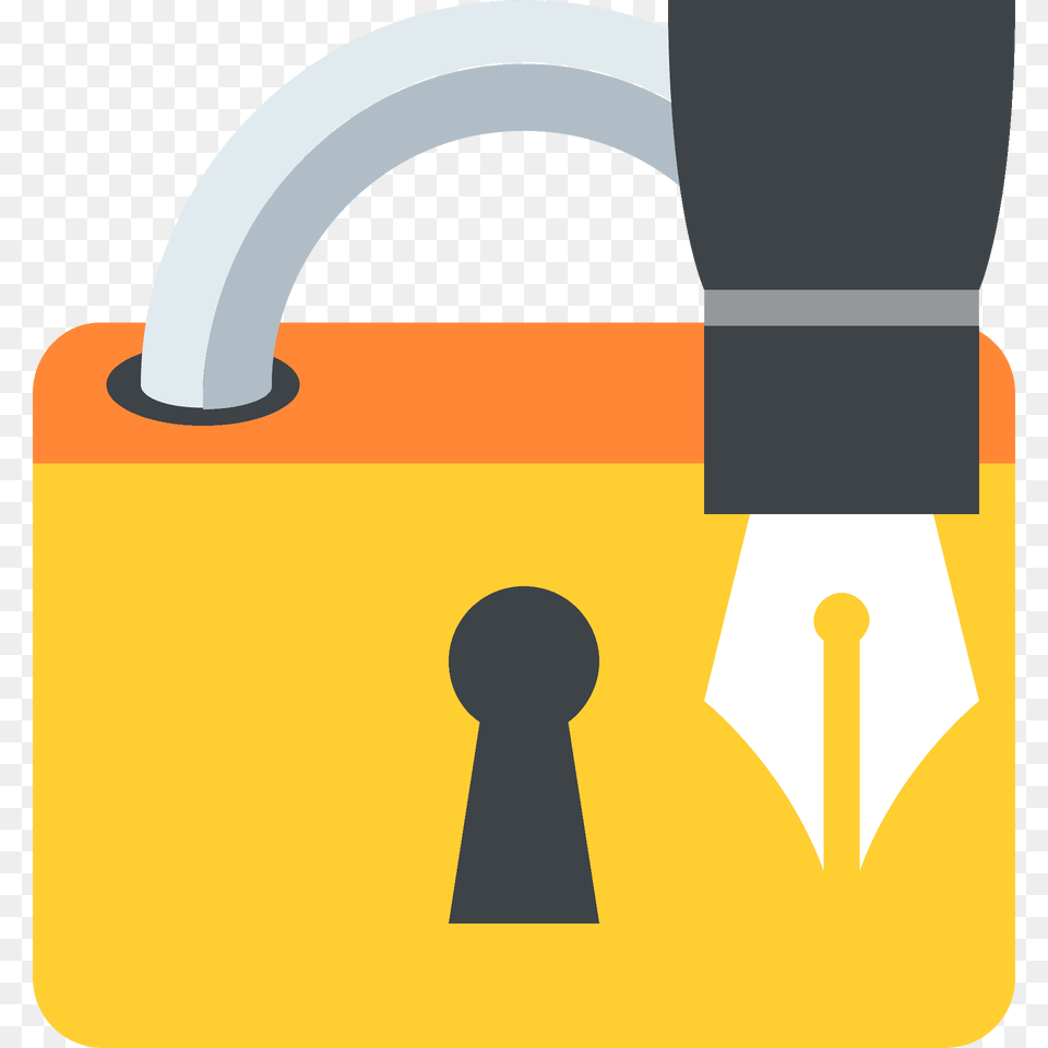 Locked With Pen Emoji Clipart Free Png