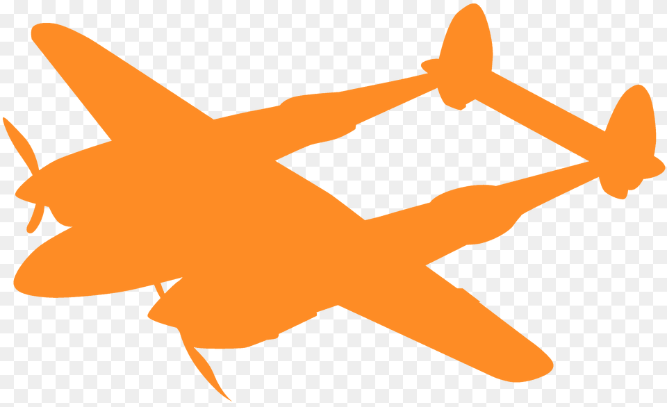 Lockheed P 38 Lightning Silhouette, Shark, Animal, Fish, Sea Life Free Png