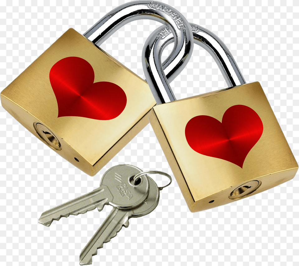 Locks With Hearts Clipart, Symbol, Love Heart Symbol Free Png