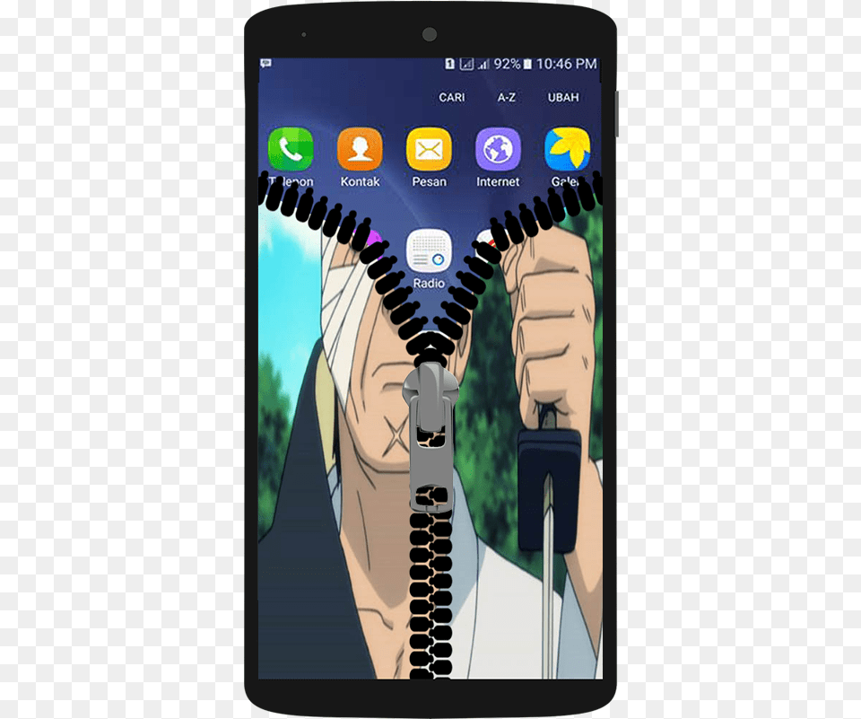 Lockscreen Android Naruto Zipper, Electronics, Phone, Mobile Phone Png Image