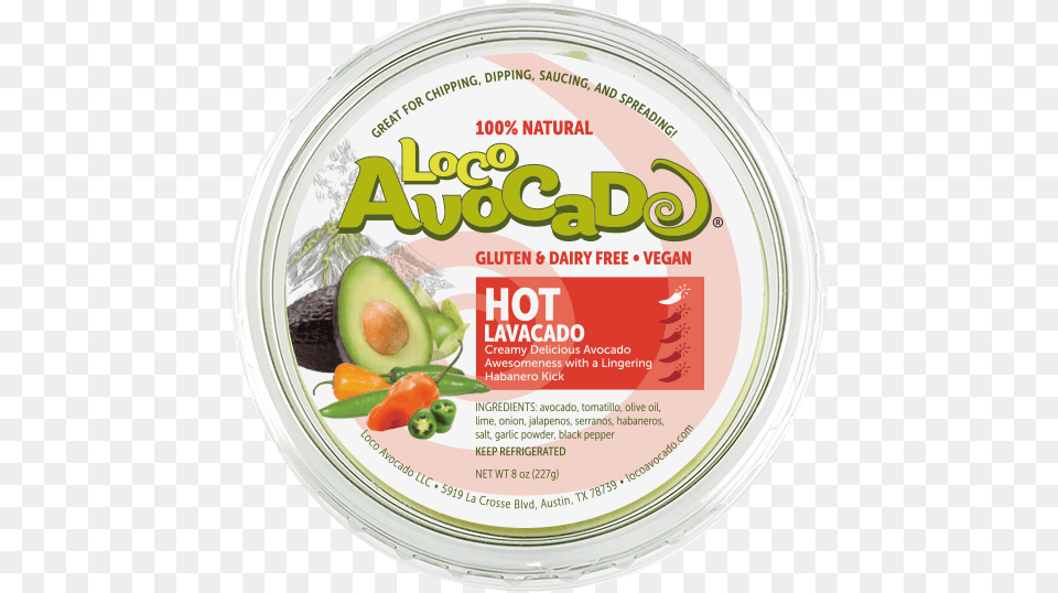 Loco Avocado Hot Lavacado Avocado, Food, Fruit, Plant, Produce Png