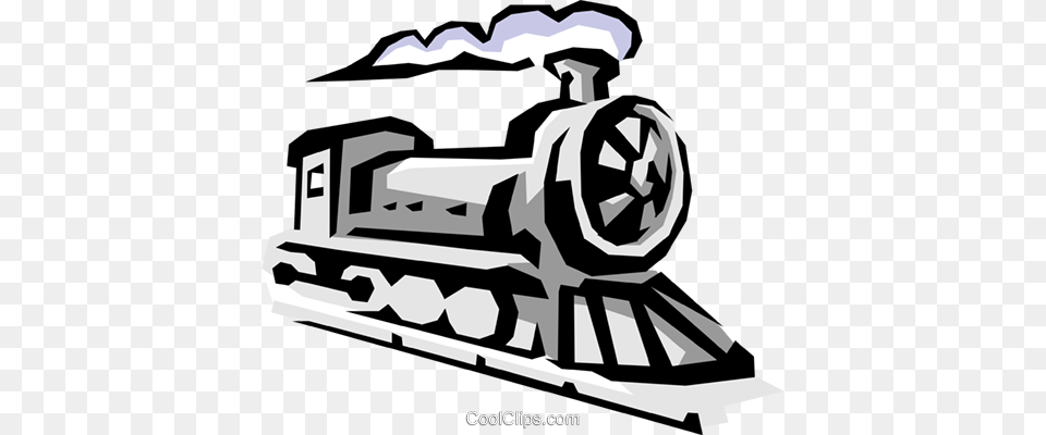 Locomotive Royalty Vector Clip Art Illustration, Railway, Vehicle, Train, Transportation Free Png