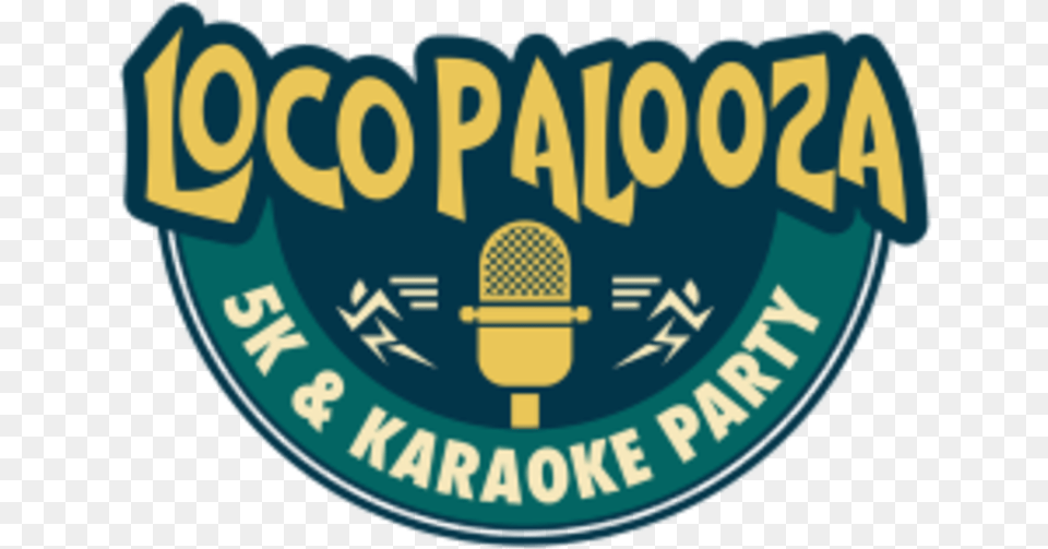 Locopalooza 5k Amp Karaoke Party Emblem, Electrical Device, Logo, Microphone, Badge Png Image