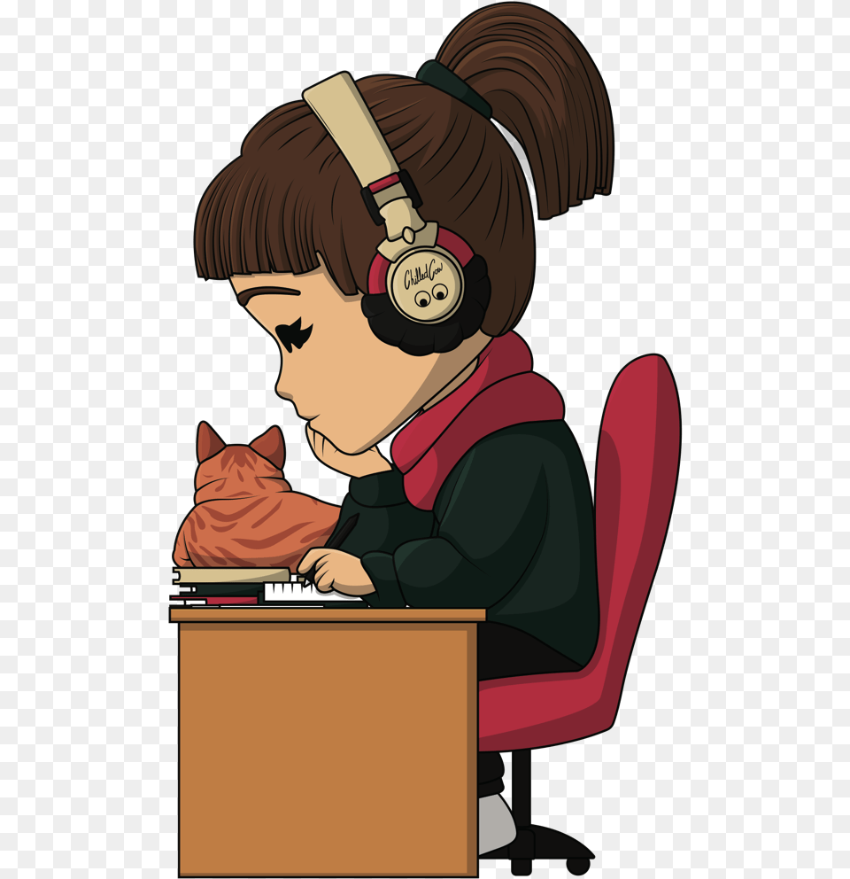 Lofi Girl Lofi Hip Hop Girl, Electronics, Person, Face, Head Png Image