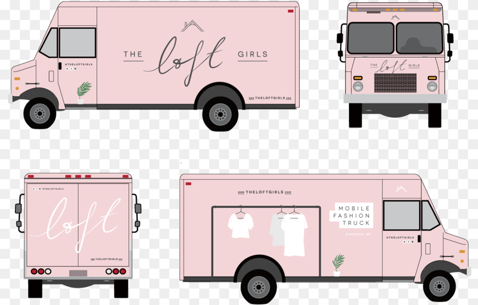 Loft Girl Truck Front Food Truck, Transportation, Van, Vehicle, Moving Van Free Transparent Png