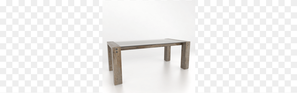 Loft Mist Grey Washed Clear Glass Table By Canadel Loft, Bench, Coffee Table, Dining Table, Furniture Png