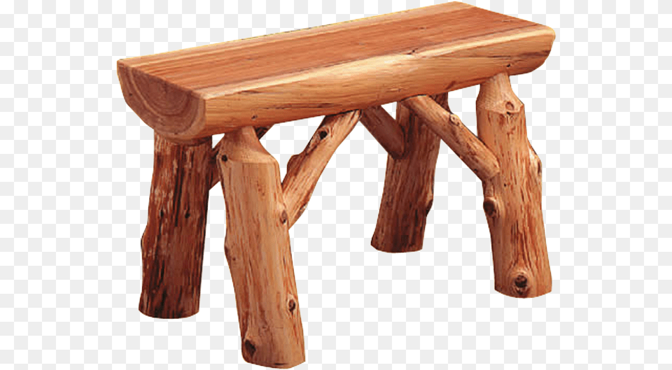 Log Bench End Table, Furniture, Wood, Plant, Tree Free Png