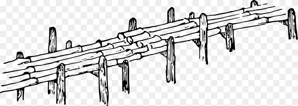 Log Bridge Drawing Bamboo Computer Icons, Gray Free Png