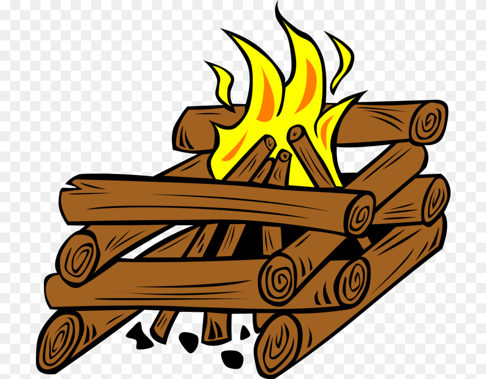 Log Cabin Campfire Tipi Fire Making, Flame, Bonfire, Bulldozer, Machine Free Png