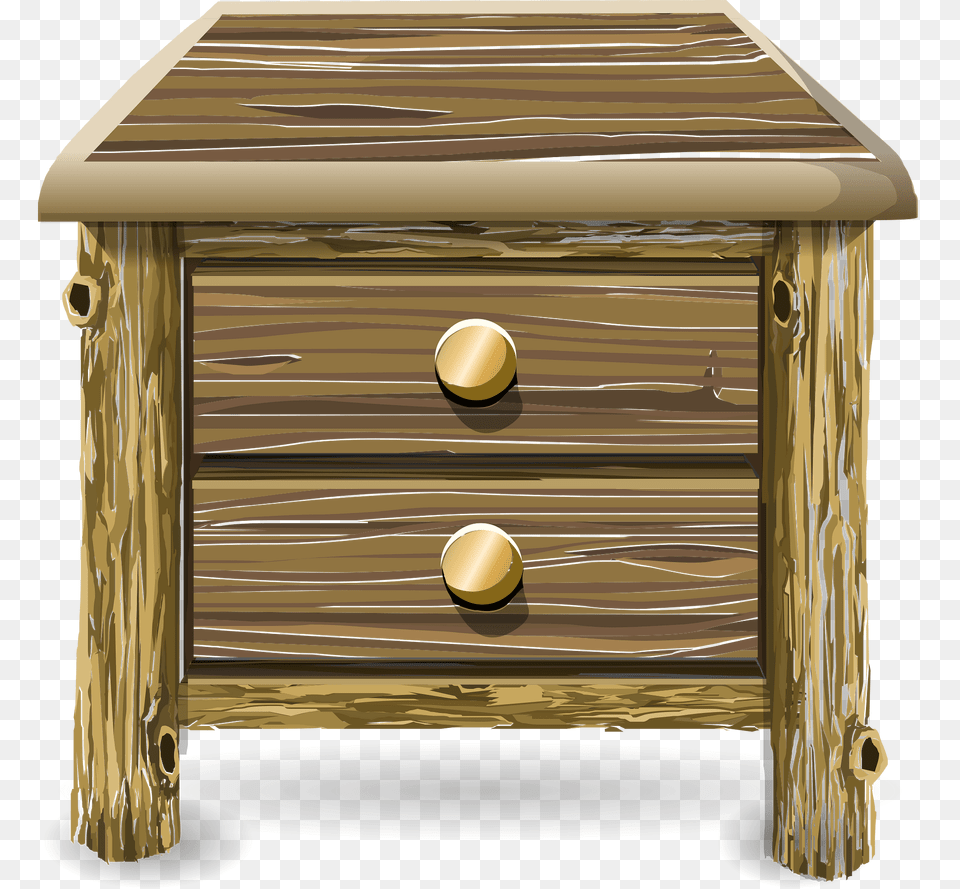 Log Cabin Side Table Clipart, Drawer, Furniture, Cabinet, Mailbox Png