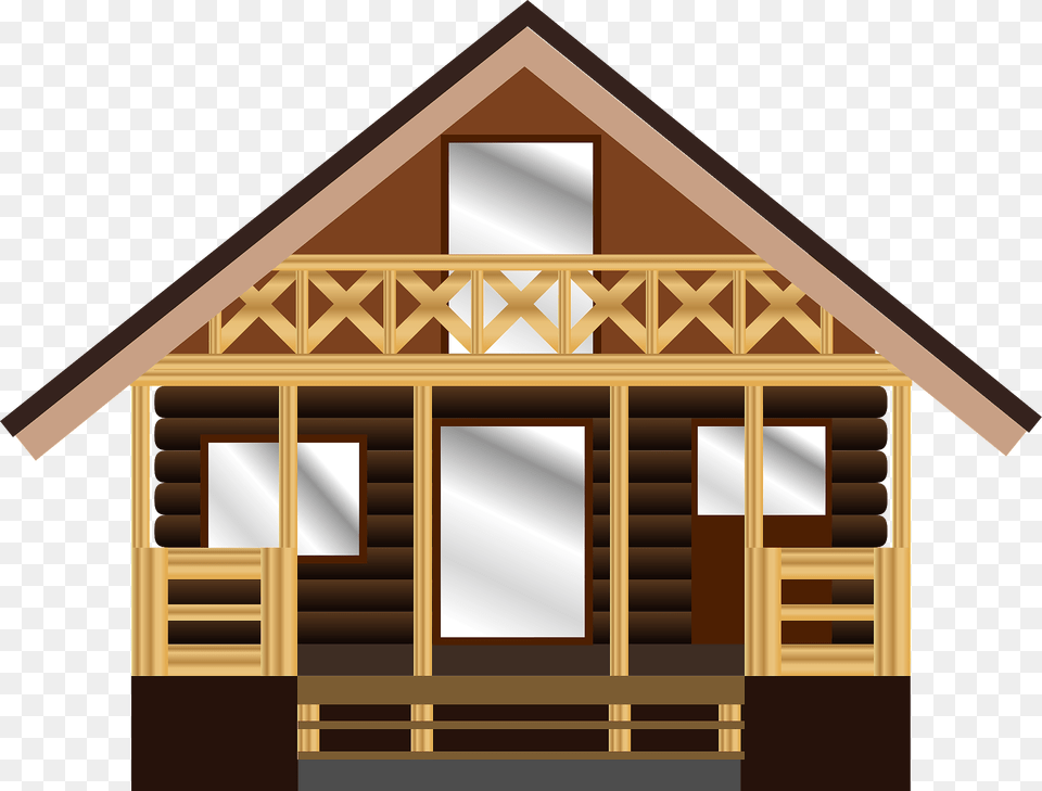 Log House Clipart, Architecture, Building, Cabin, Housing Png Image