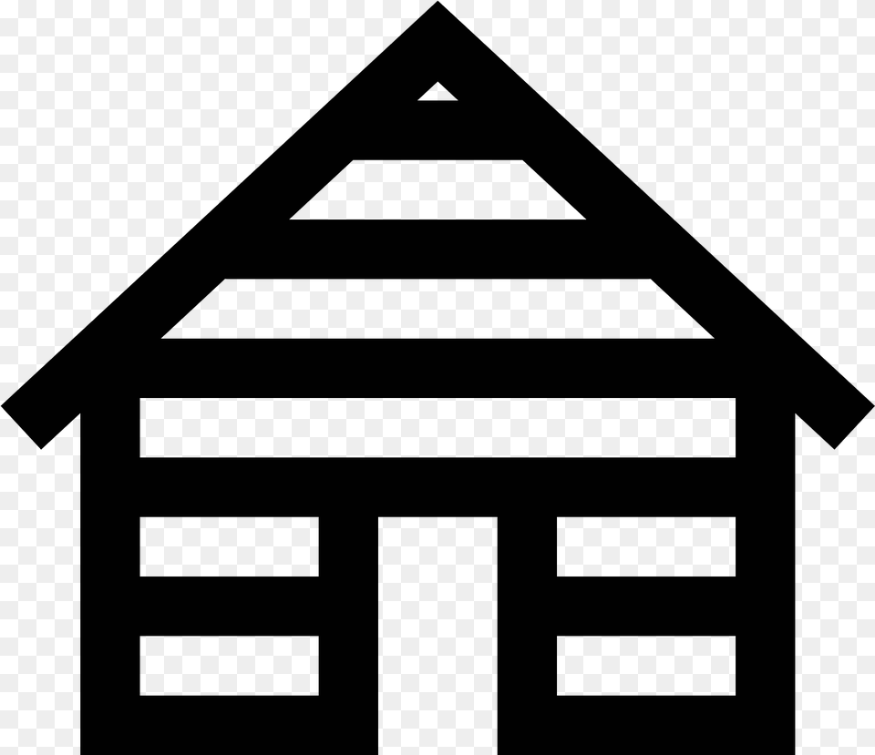 Log Icon And Cabin Icon Small, Gray Free Png Download
