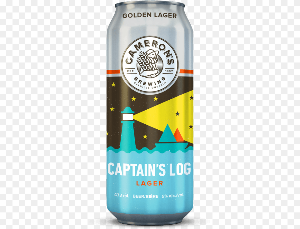 Log Lager Cameron39s Captain39s Log, Alcohol, Beer, Beverage, Can Free Transparent Png
