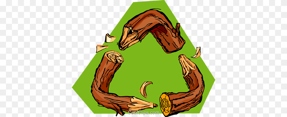 Log Recycling Symbol Royalty Vector Clip Art Illustration, Wood, Person, Electronics, Hardware Png Image
